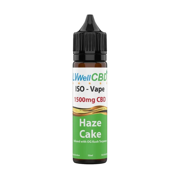 LVWell Vape Juice ISO-Vape 1,500mg CBD Haze Cake 50m