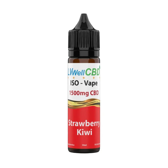 LVWell Vape Juice ISO-Vape 1,500mg CBD Strawberry Kiwi 50ml