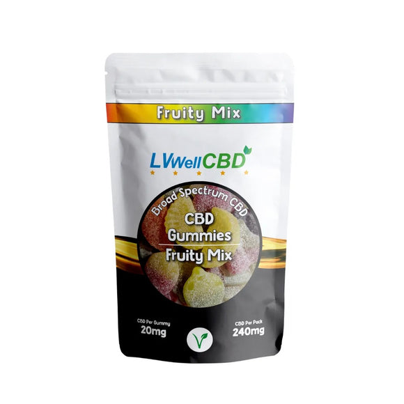 LVWell - 20mg Gummies - Fruity Mix x 12 - 240mg CBD