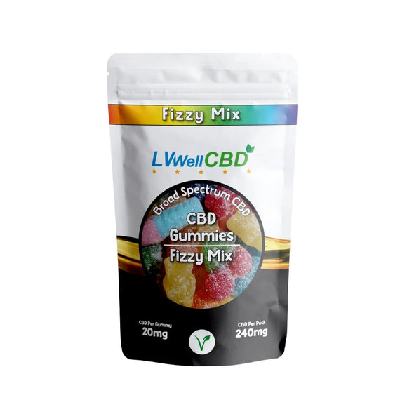 LVWell - 20mg Gummies - Fizzy Mix x 12 - 240mg CBD