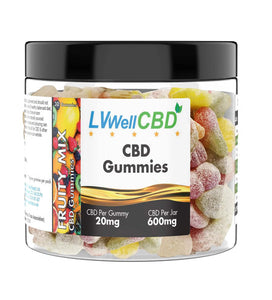 LVWell - 20mg Gummies - Fruity Mix x 30 - 600mg CBD