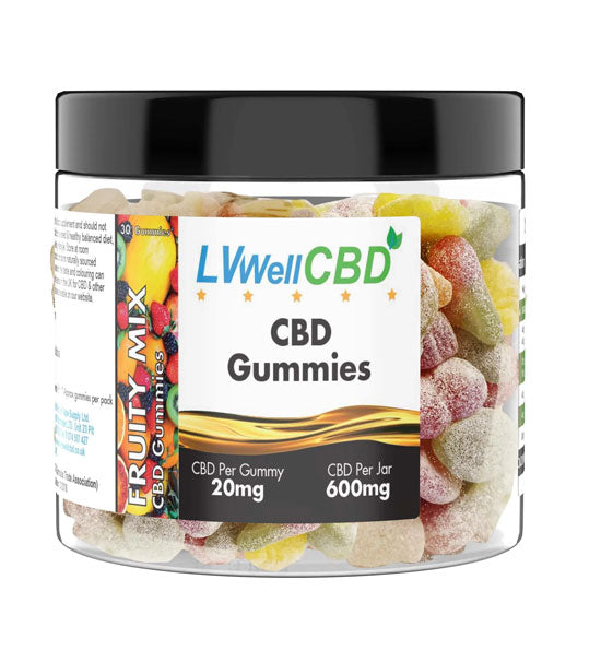 LVWell - 20mg Gummies - Fruity Mix x 30 - 600mg CBD